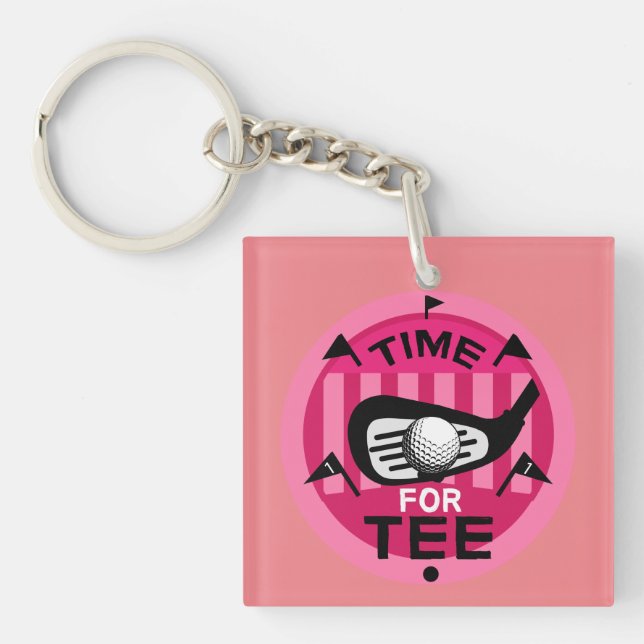 Funny Female Golfers Pros Golfing Fanatics Key Ring (Front)