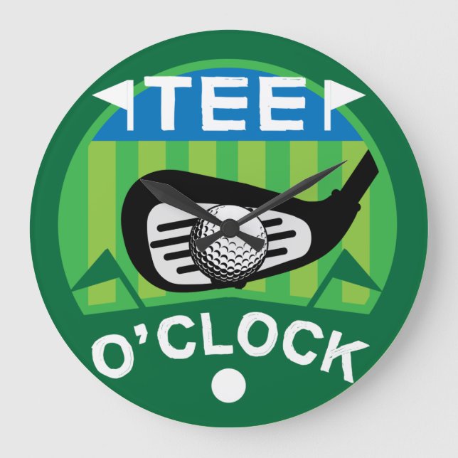 Funny Female Golfers Pros Golfing Fanatics Large C Clock (Front)