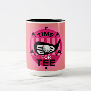 Funny Female Golfers Pros Golfing Fanatics Sports Two-Tone Coffee Mug