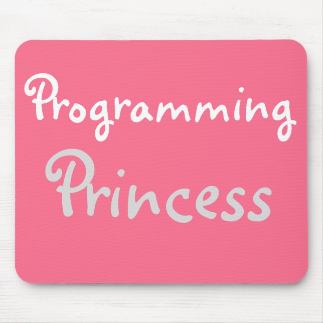 Funny Female Programmer Nickname Joke Title Mouse Mat (Front)
