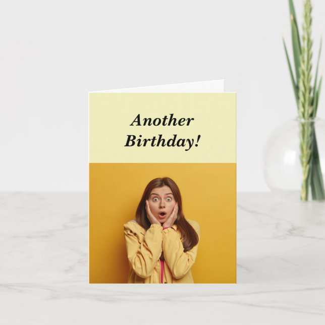Funny Feminine Birthday Age Humour for Her Card (Front)