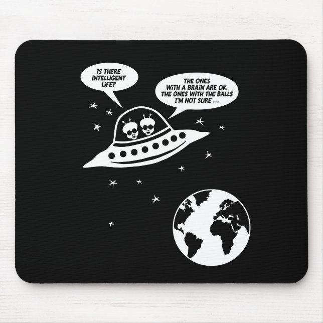 Funny Feminist Gifts, Nerdy Sarcasm Sayings Mouse Mat (Front)