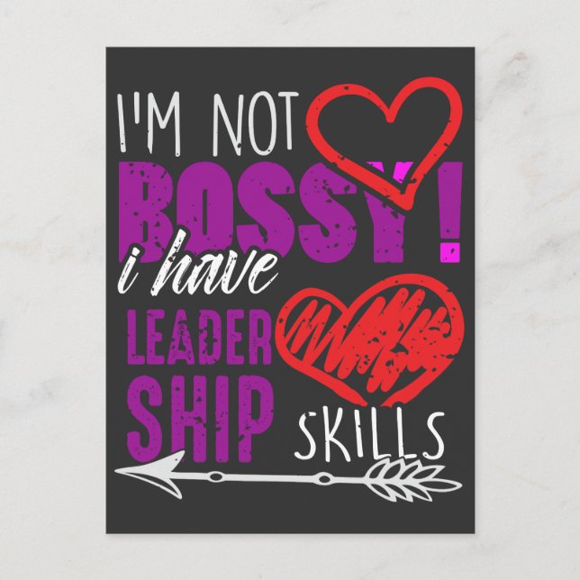 Funny Feminist Girl Leader Boss Female Postcard (Front)