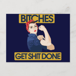 Funny feminist humour postcard