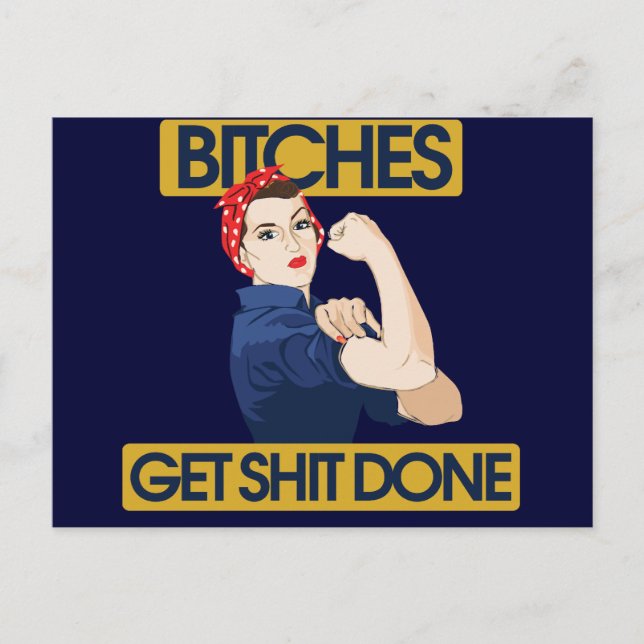 Funny feminist humour postcard (Front)