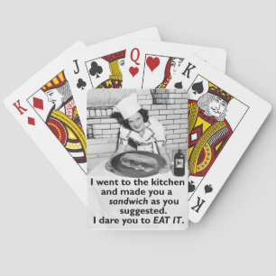 Funny Feminist Make Me a Sandwich Playing Cards