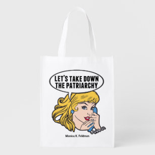 Funny Feminist Women's Rights Quote Personalised Reusable Grocery Bag