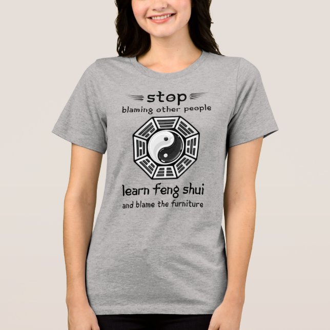 Funny Feng Shui New Age Tri-Blend Shirt (Front)