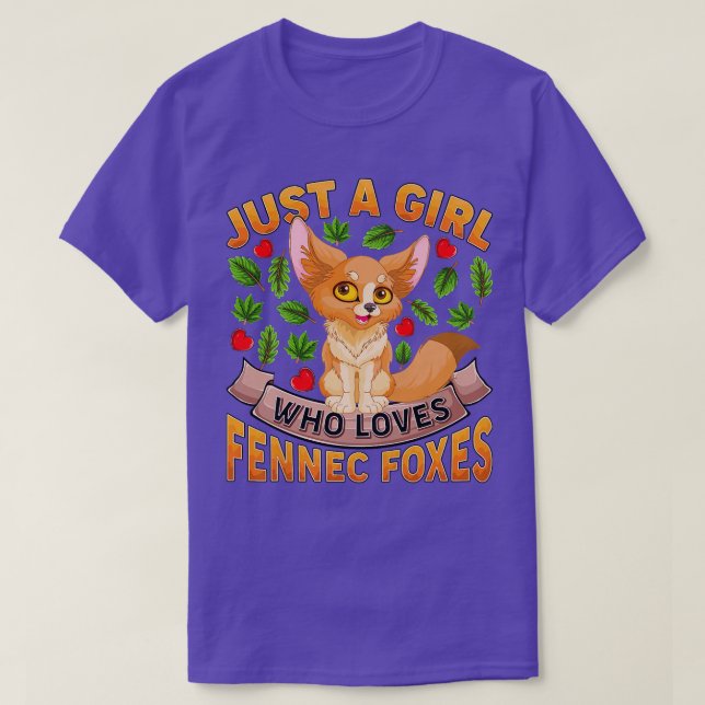 Funny Fennec Fo Lover Just A Girl Who Loves Fennec T-Shirt (Design Front)