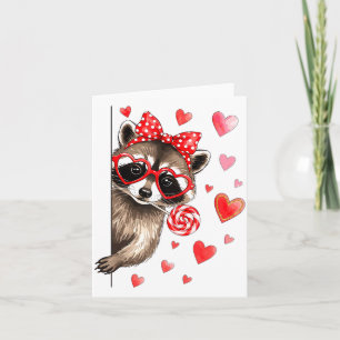 Funny Feral Raccoon Valentine's Day Sarcastic Humo Card