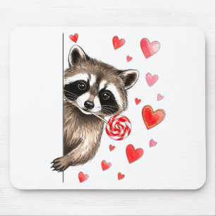 Funny Feral Raccoon Valentine's Day Sarcastic Humo Mouse Mat