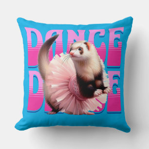 Funny Ferret in a Tutu Dancing Cushion