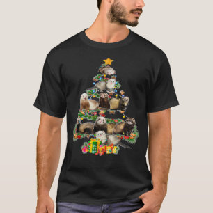 Funny Ferrets Christmas Tree Ferrets Lover Xmas Gi T-Shirt