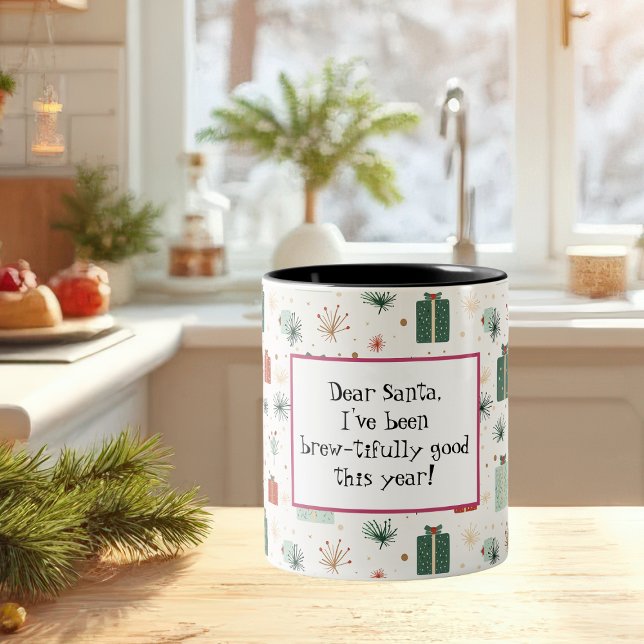 Funny Festive Christmas  Two-Tone Coffee Mug (Creator Uploaded)