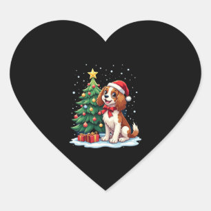 Funny Festive Dog Costume with decorated Christmas Heart Sticker