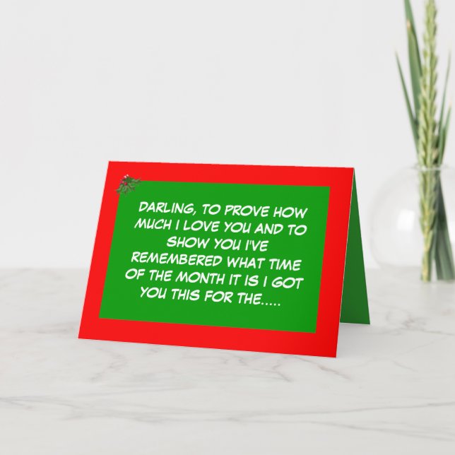 Funny festive period holiday card (Front)