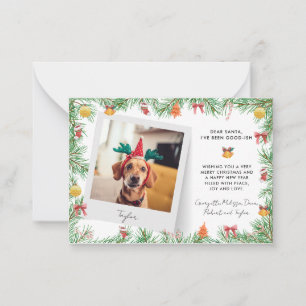 Funny Festive Pet Photo Dog Christmas Holiday Card
