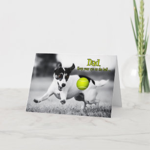 Funny Fetch Jack Russell Dog Fathers Day Card