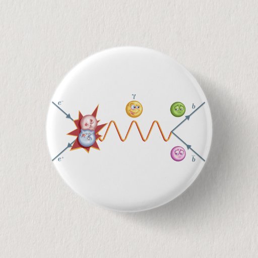 Image of Funny Feynman Diagram 3 Cm Round Badge