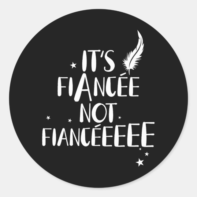 Funny Fiancée Engagement Bridal Proposal Wizard Wa Classic Round Sticker (Front)