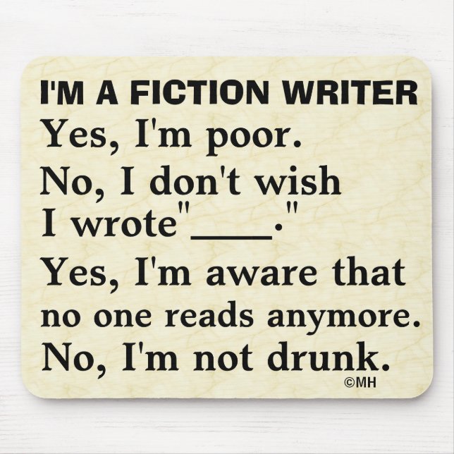 Funny Fiction Writer Answer Sheet Mouse Mat (Front)