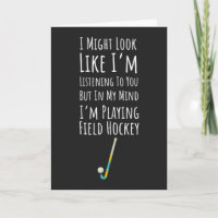 Funny Field Hockey Cards Team Player Sports Coach