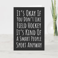 Funny Field Hockey Cards Team Sports Player