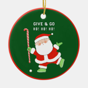 Funny Field Hockey Ceramic Tree Decoration