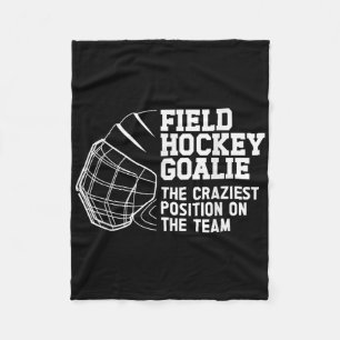 Funny Field Hockey Goalie Field Hockey Goalkeeper Fleece Blanket