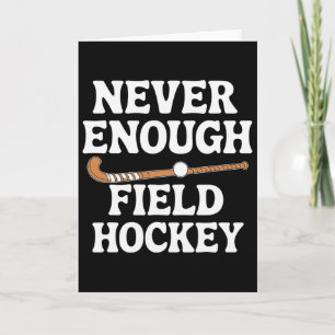 Funny Field Hockey Lover Men Women Boys Girls Fiel Card
