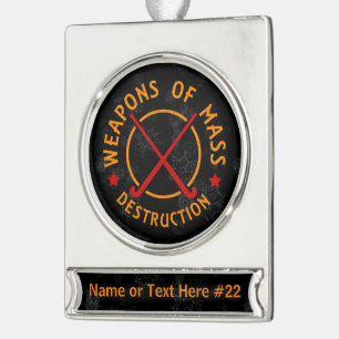 Funny Field Hockey Personalised Christmas Ornament