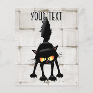 Funny Fierce Black Cat Cartoon Flyer