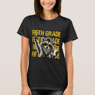 Funny Fifth Grade Teacher Fvibesl Racoon Back To T-Shirt