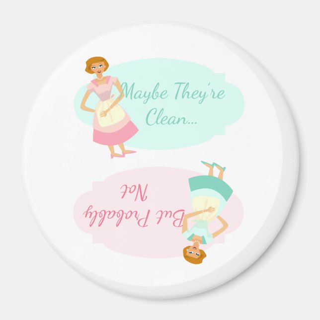 Funny Fifties Housewife Dishwasher Magnet (Front)