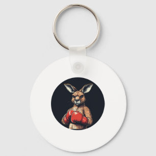 Funny Fighting Kangaroo For A Quirky Knockout Key Ring