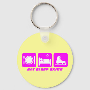 Funny figure skating key ring