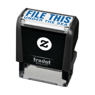 Funny File Under The Sea Administrative Business Self-inking Stamp