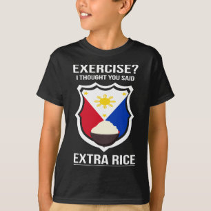 Funny Filipina Filipino Food Joke Rice Philippines T-Shirt