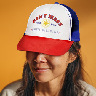 🧢 Funny Filipina Mum Gift – Don’t Mess With Mum Trucker Hat