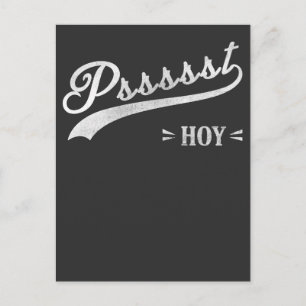 Funny Filipino Psst Hoy Distressed Script Gift Postcard