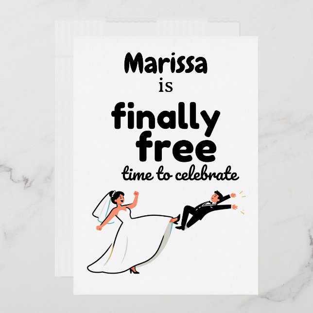 Funny “Finally Free” Divorce Party Design Break up (Envelope)