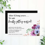 Funny Finally Getting Married Casual Wedding Invitation<br><div class="desc">Going casual or informal? Use this funny (and pretty!) wedding invitation with After (number of years) We are Finally Getting Married! Add names,  location and your details to invite people to help you celebrate your special day. See coordinating items in our shop,  Enchanted Finch.</div>