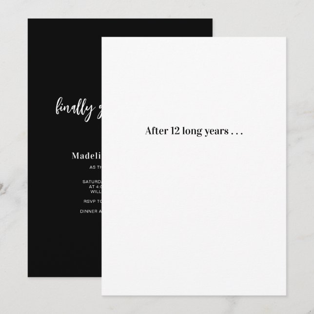 Funny Finally Getting Married Casual Wedding Invitation (Front/Back)