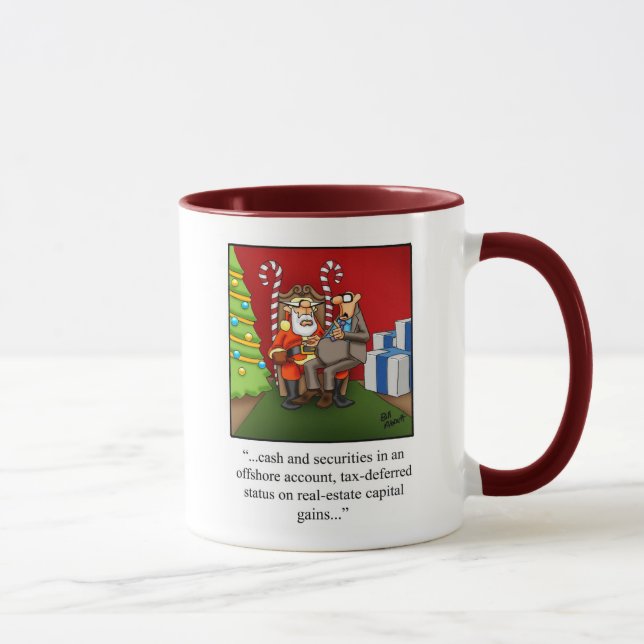 Funny Finance Humour Christmas Mug (Right)
