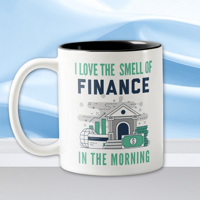Funny Finance Mug Business Office Coworker Blue (Creator Uploaded)