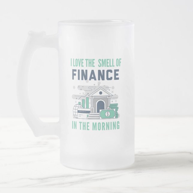 Funny Finance Mug Business Office Coworker Blue (Left)