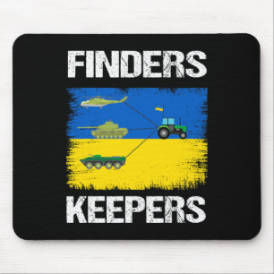 Funny Finders Keepers Farmer Tractor Tank Support Mouse Mat