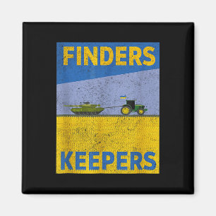 Funny Finders Keepers Ukraine Flag Power Support U Magnet