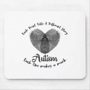 Funny Fingerprint Autism Each Print Tells A Differ Mouse Mat
