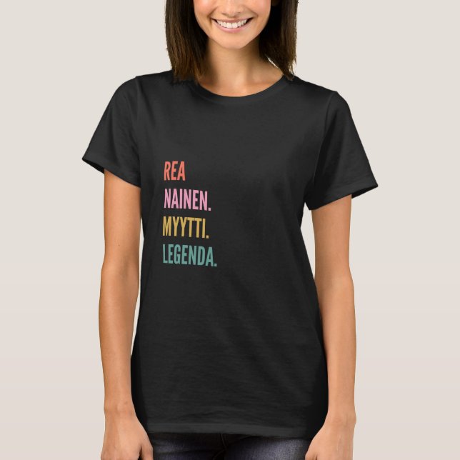 Funny Finnish First Name Design  Rea T-Shirt (Front)